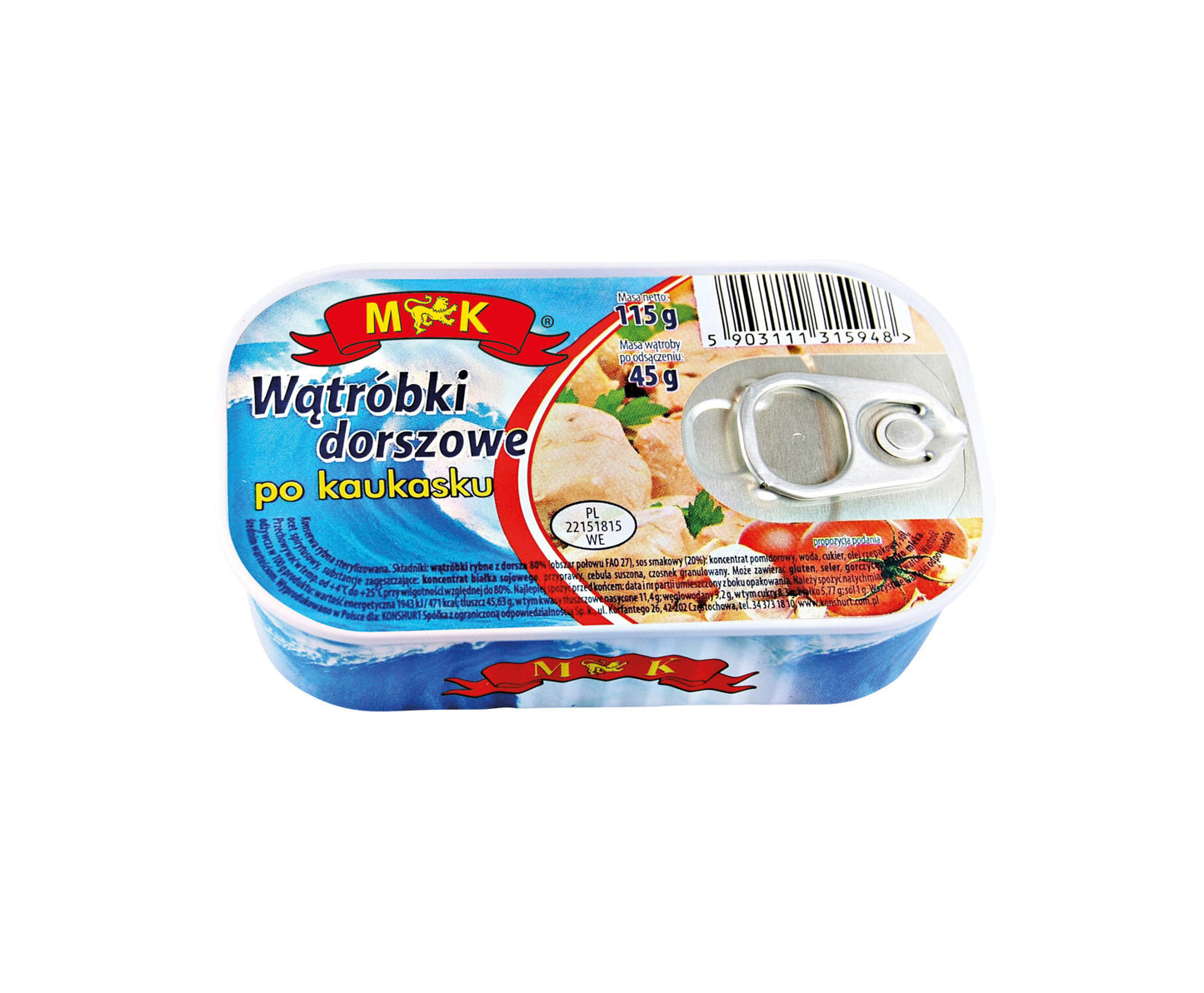 Wątróbki dorszowe po kaukasku  MK